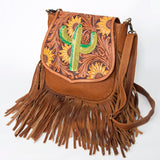 American Darling Messenger Hand Tooled Genuine Leather Women Bag Western Handbag Purse