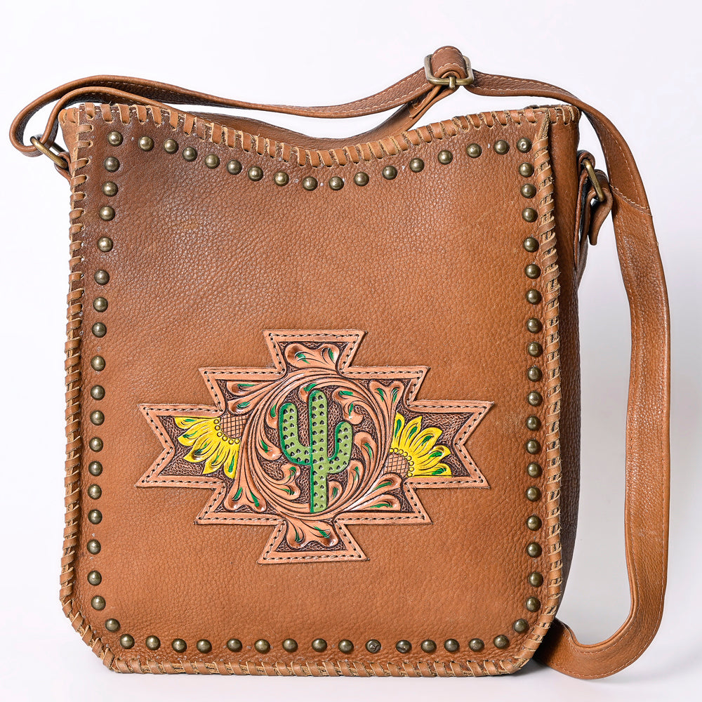 American Darling Large Crossbody Hand Tooled Genuine Leather Western Women Bag Handbag Purse | for Cute