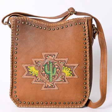 American Darling Large Crossbody Hand Tooled Genuine Leather Western Women Bag Handbag Purse | for Cute