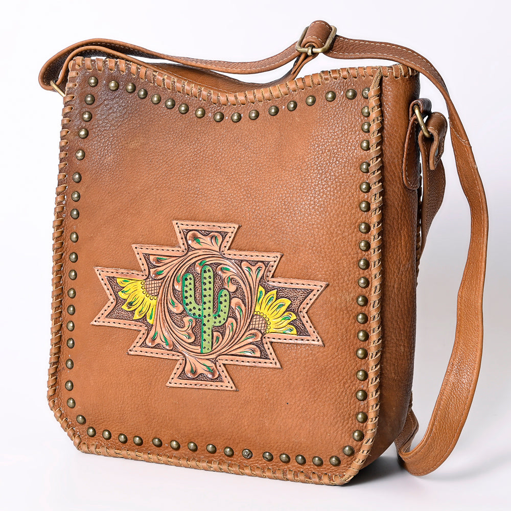 American Darling Large Crossbody Hand Tooled Genuine Leather Western Women Bag Handbag Purse | for Cute