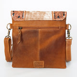 American Darling Messenger Hand Tooled Hair On Genuine Leather Western Women Bag Handbag Purse | Cute