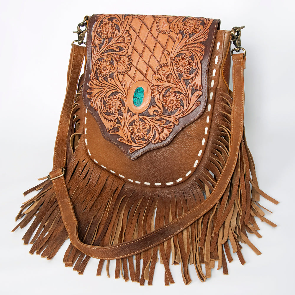 American Darling Large Crossbody Hand Tooled Genuine Leather Western Women Bag Handbag Purse | for Cute