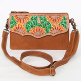 American Darling Cross Body Hand Tooled Full Grain Genuine Leather Western Women Bag Handbag Purse | Crossbody for Cute