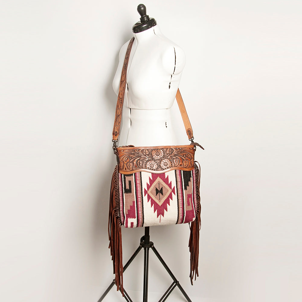 American Darling Signature Crossbody Hand Tooled Saddle Blanket Genuine Leather women bag western handbag purse