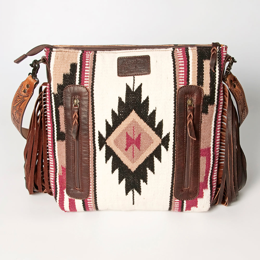 American Darling Signature Crossbody Hand Tooled Saddle Blanket Genuine Leather women bag western handbag purse