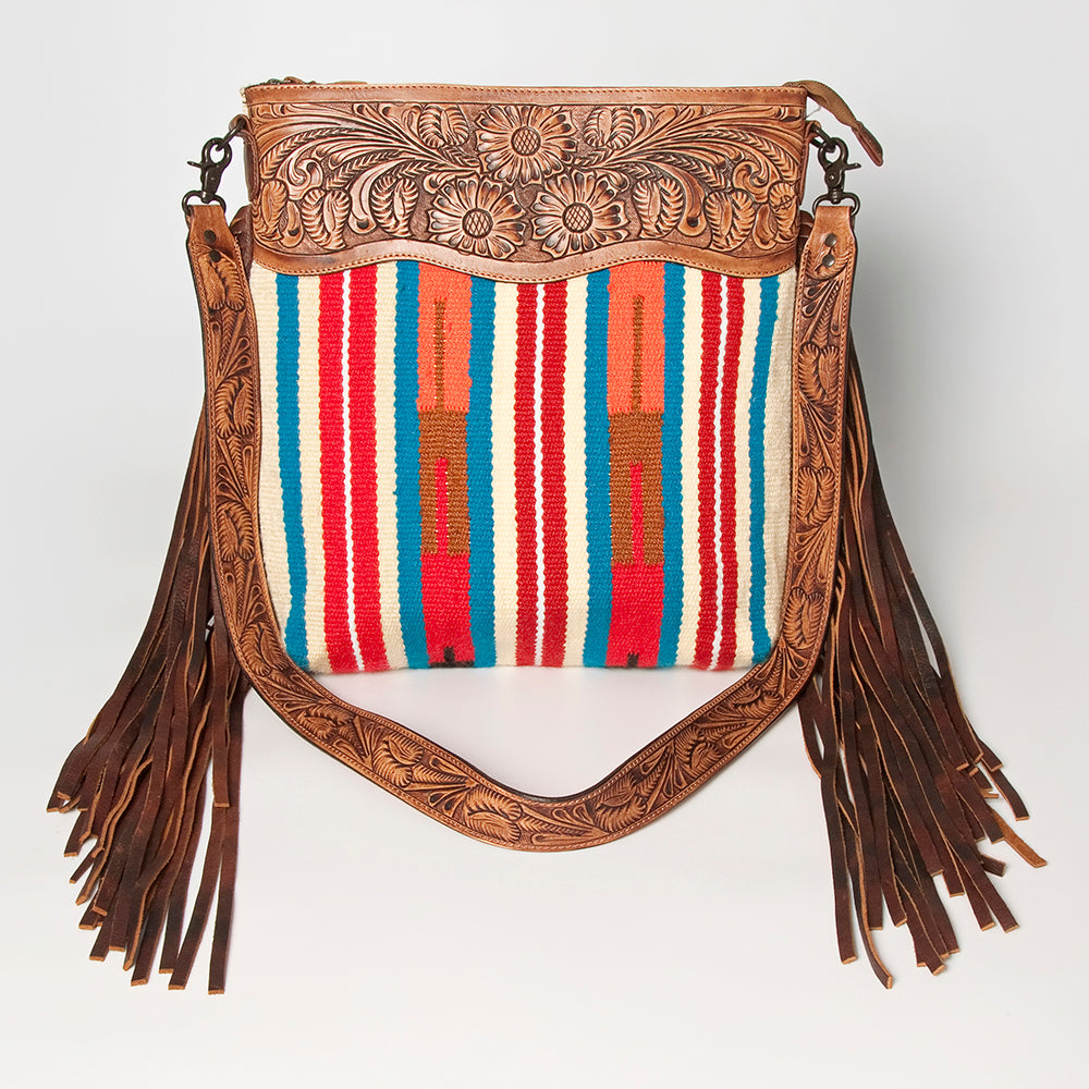 American Darling Signature Crossbody Hand Tooled Saddle Blanket Genuine Leather Women Bag Western Handbag Purse