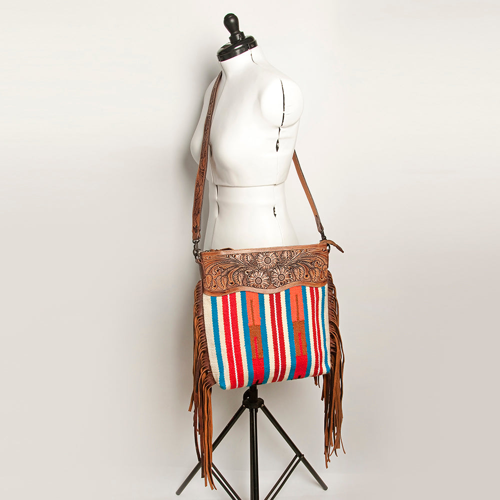 American Darling Signature Crossbody Hand Tooled Saddle Blanket Genuine Leather Women Bag Western Handbag Purse