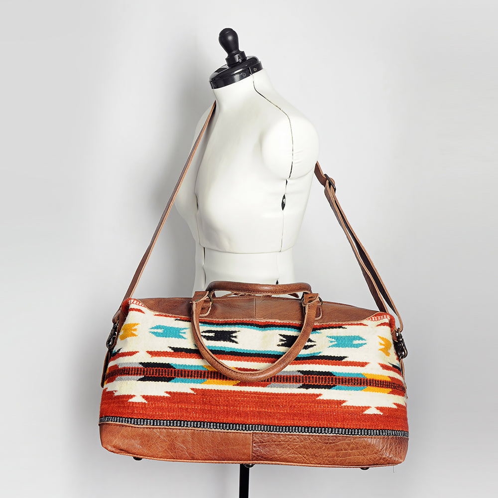 American Darling Duffel Saddle Blanket Genuine Leather Women Bag Western Handbag Purse