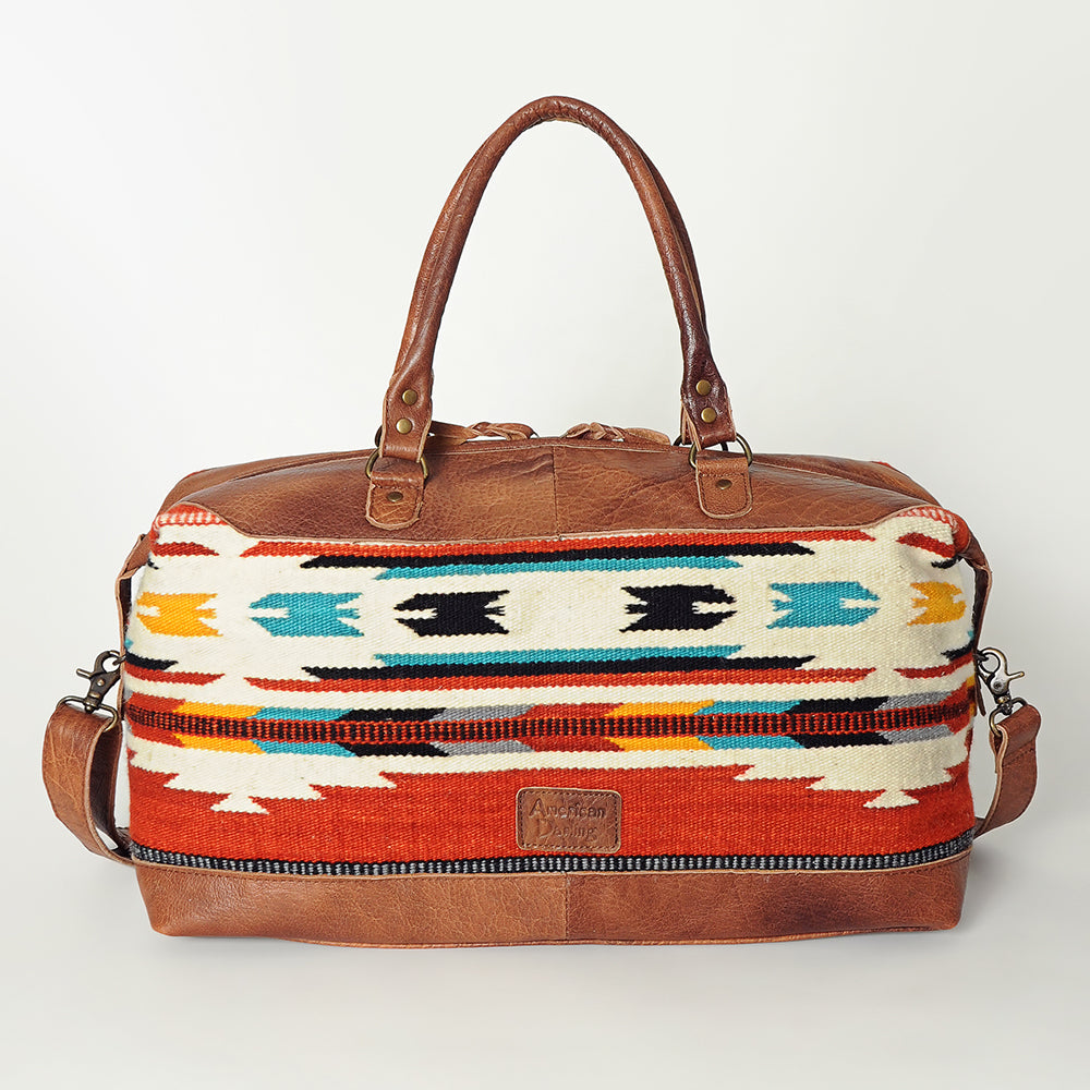 American Darling Duffel Saddle Blanket Genuine Leather Women Bag Western Handbag Purse