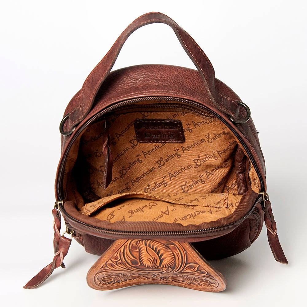 American Darling Backpack Hand Tooled Genuine Leather Women Bag Western Handbag Purse