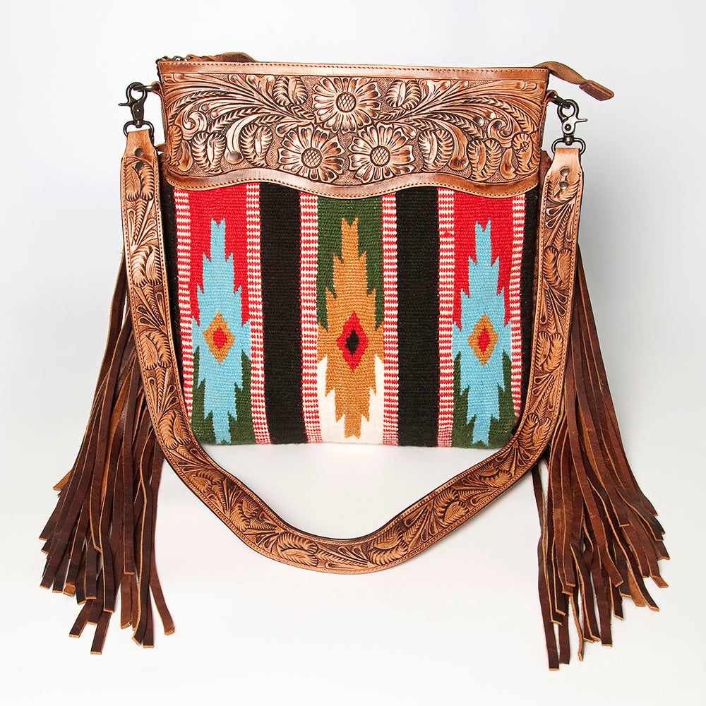 American Darling Signature Crossbody Hand Tooled Saddle Blanket Genuine Leather women bag western handbag purse