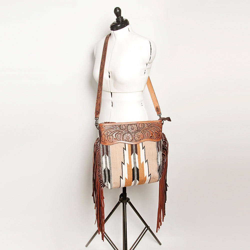 American Darling Signature Crossbody Hand Tooled Saddle Blanket Genuine Leather women bag western handbag purse