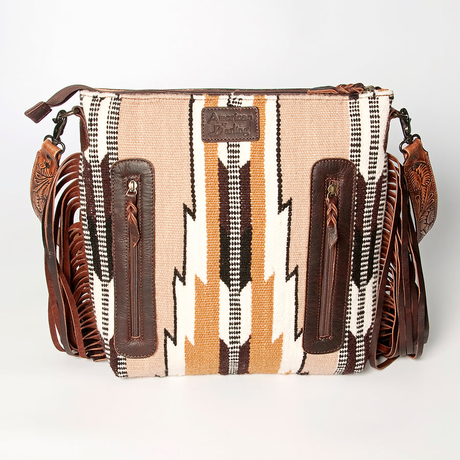 American Darling Signature Crossbody Hand Tooled Saddle Blanket Genuine Leather women bag western handbag purse