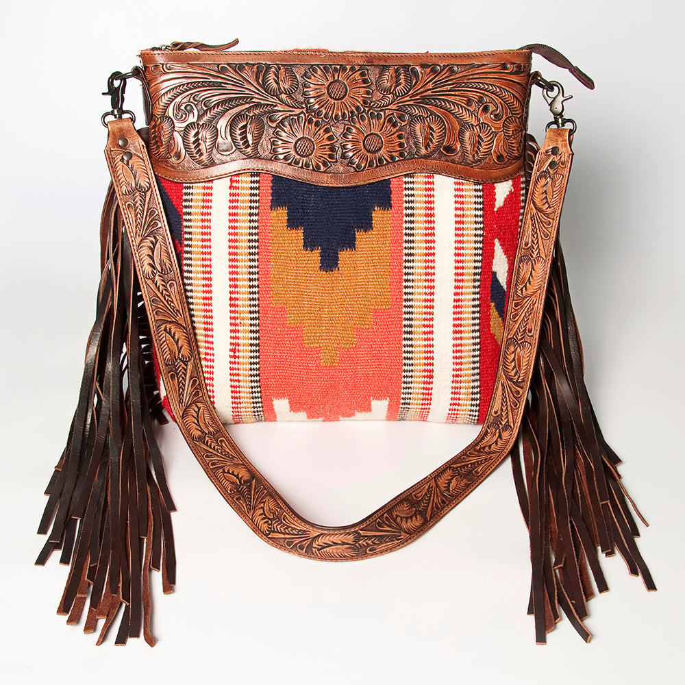 American Darling Signature Crossbody Hand Tooled Saddle Blanket Genuine Leather women bag western handbag purse