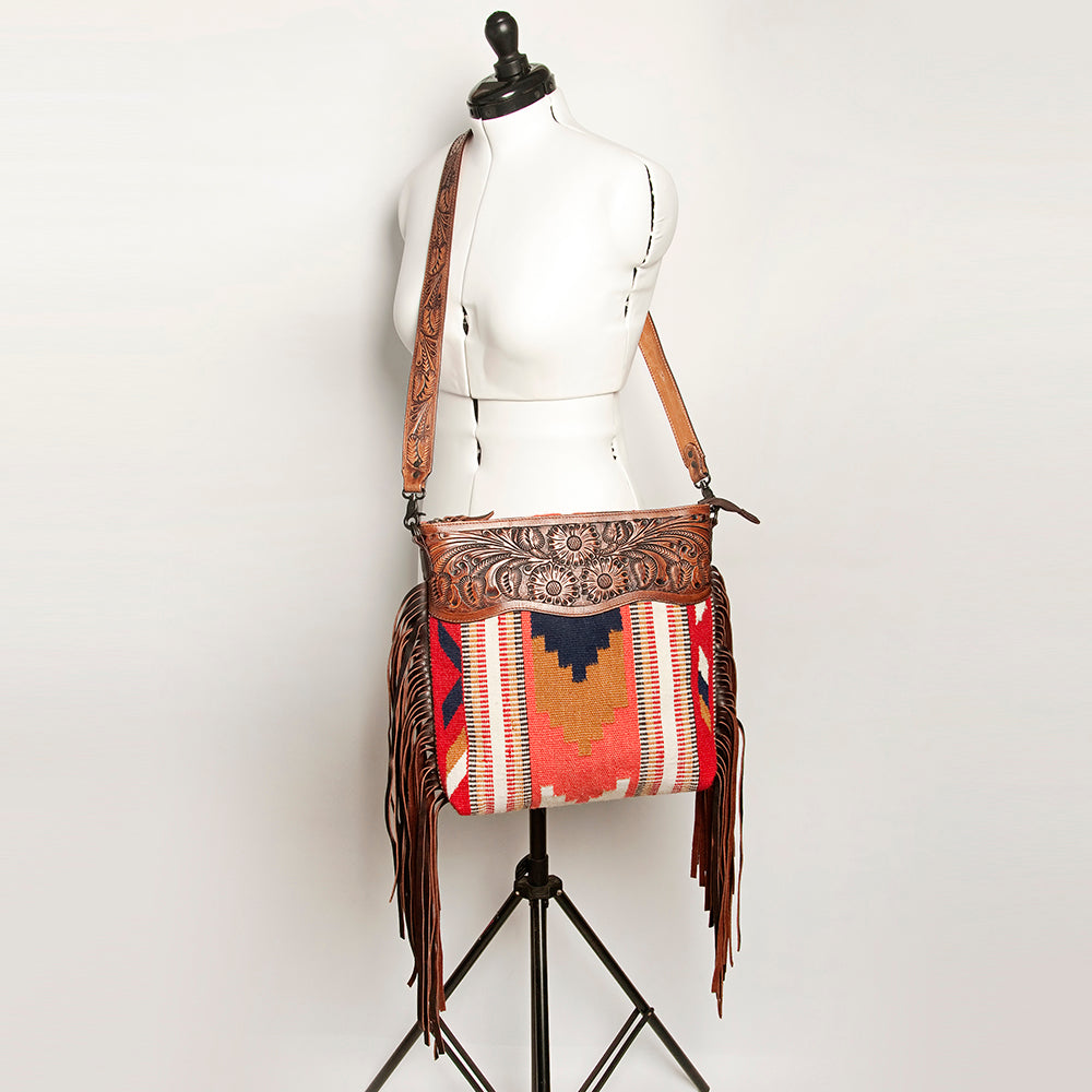 American Darling Signature Crossbody Hand Tooled Saddle Blanket Genuine Leather women bag western handbag purse