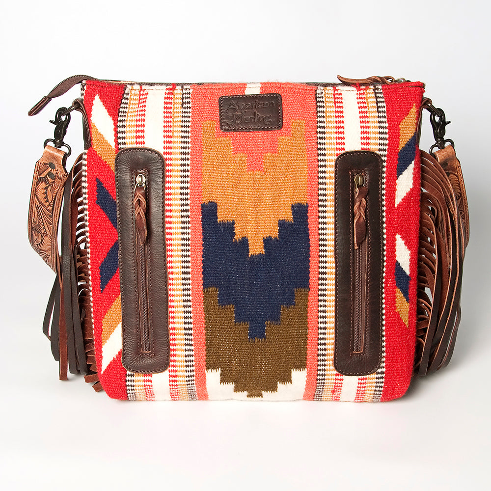 American Darling Signature Crossbody Hand Tooled Saddle Blanket Genuine Leather women bag western handbag purse