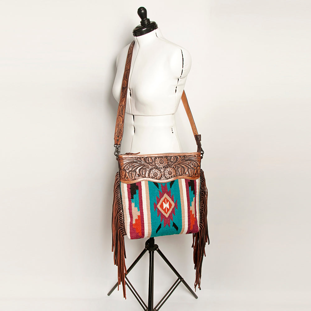 American Darling Signature Crossbody Hand Tooled Saddle Blanket Genuine Leather women bag western handbag purse