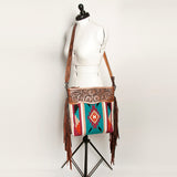 American Darling Signature Crossbody Hand Tooled Saddle Blanket Genuine Leather women bag western handbag purse