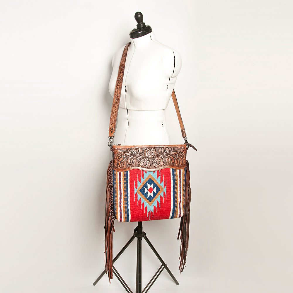 American Darling Signature Crossbody Hand Tooled Saddle Blanket Genuine Leather women bag western handbag purse