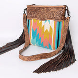 American Darling Signature Crossbody Hand Tooled Saddle Blanket Genuine Leather women bag western handbag purse