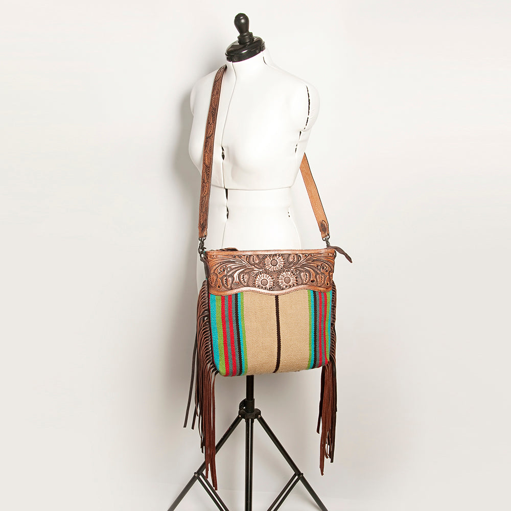 American Darling Signature Crossbody Hand Tooled Saddle Blanket Genuine Leather women bag western handbag purse