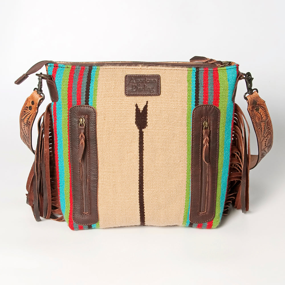 American Darling Signature Crossbody Hand Tooled Saddle Blanket Genuine Leather women bag western handbag purse