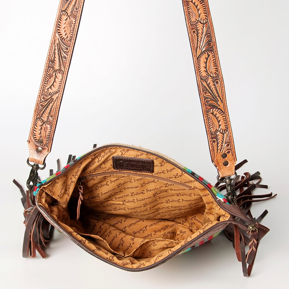 American Darling Signature Crossbody Hand Tooled Saddle Blanket Genuine Leather women bag western handbag purse