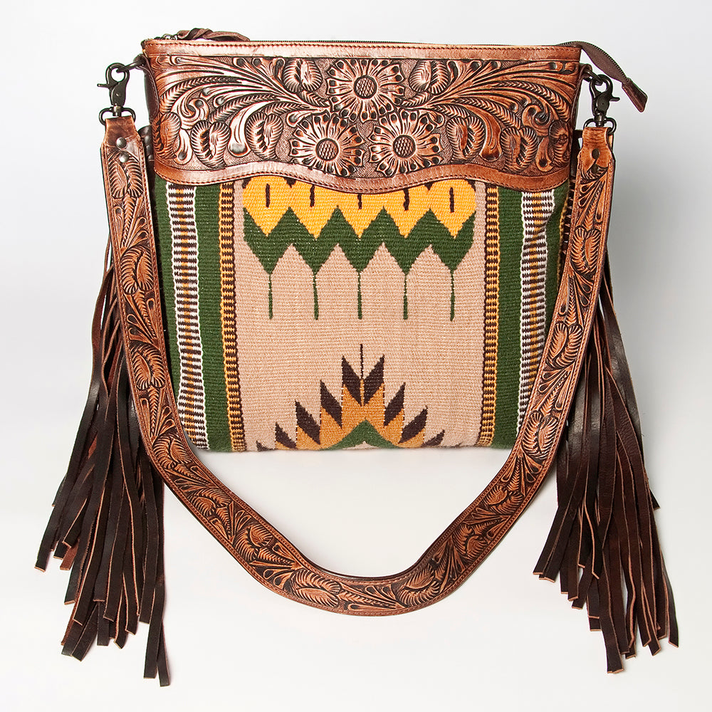 American Darling Signature Crossbody Hand Tooled Saddle Blanket Genuine Leather women bag western handbag purse