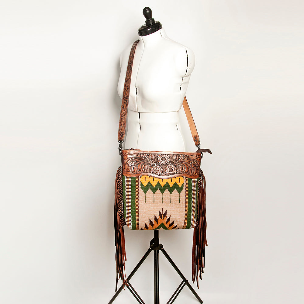 American Darling Signature Crossbody Hand Tooled Saddle Blanket Genuine Leather women bag western handbag purse