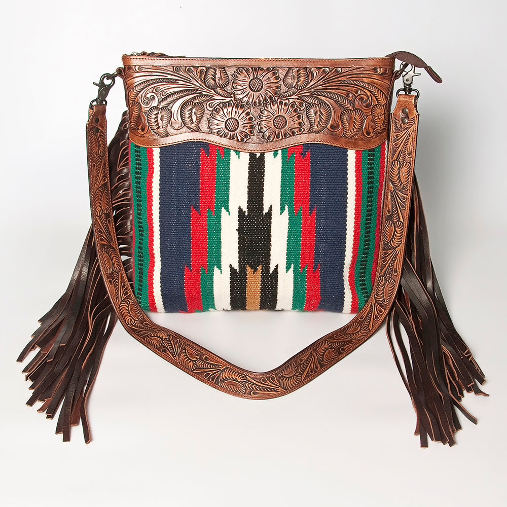 American Darling Signature Crossbody Hand Tooled Saddle Blanket Genuine Leather women bag western handbag purse