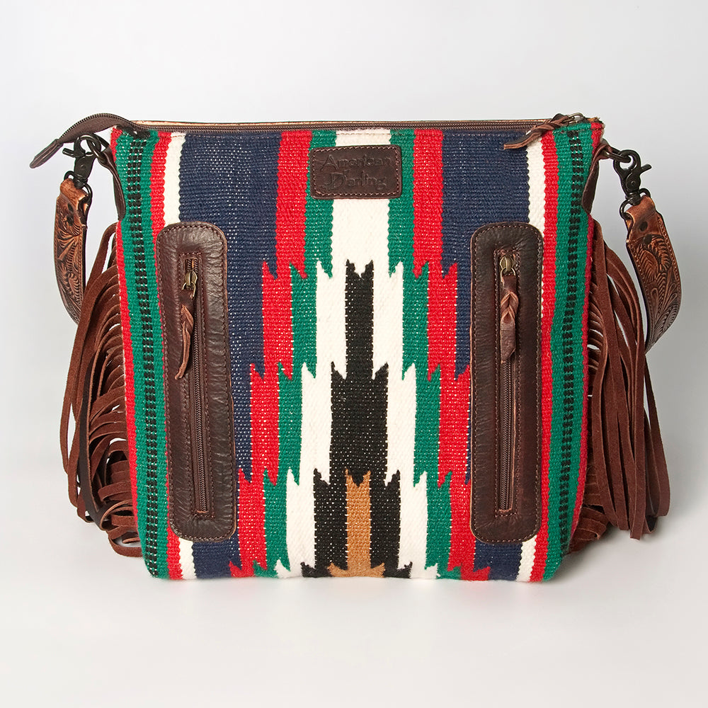 American Darling Signature Crossbody Hand Tooled Saddle Blanket Genuine Leather women bag western handbag purse