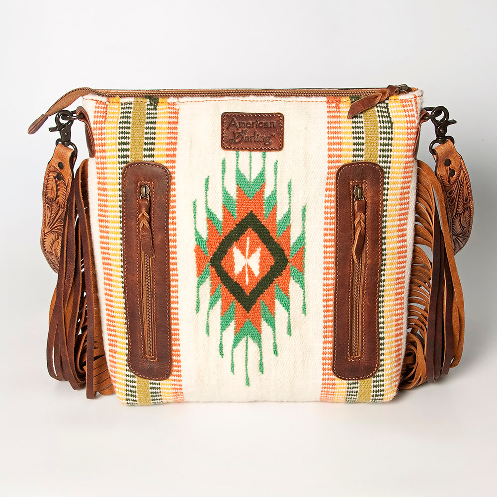 American Darling Signature Crossbody Hand Tooled Saddle Blanket Genuine Leather women bag western handbag purse