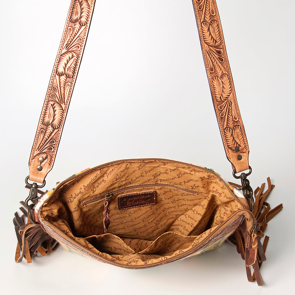 American Darling Signature Crossbody Hand Tooled Saddle Blanket Genuine Leather women bag western handbag purse