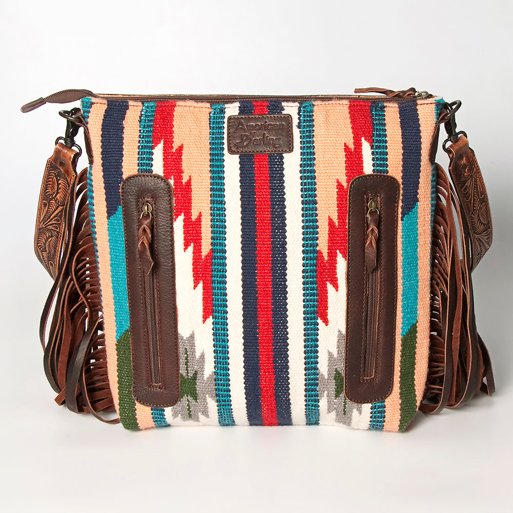 American Darling Signature Crossbody Hand Tooled Saddle Blanket Genuine Leather women bag western handbag purse