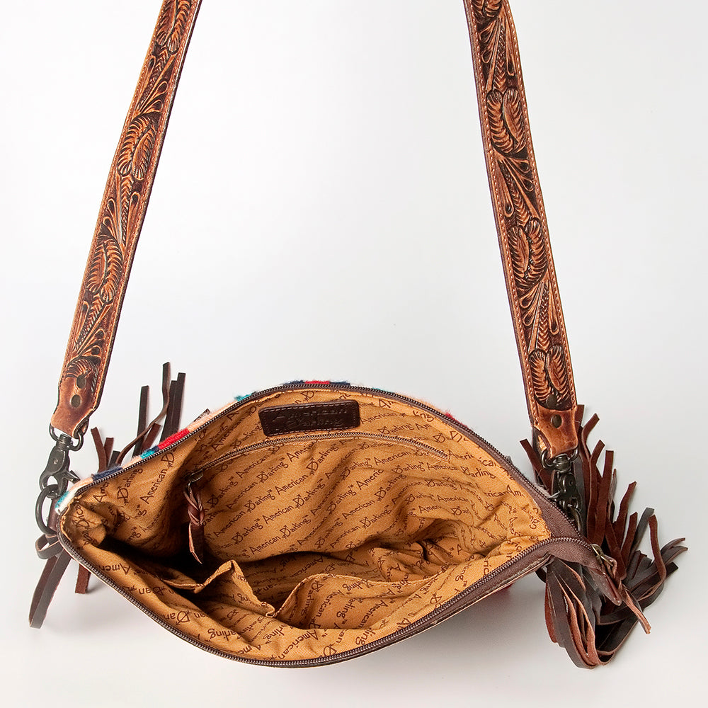 American Darling Signature Crossbody Hand Tooled Saddle Blanket Genuine Leather women bag western handbag purse