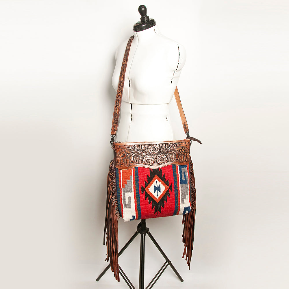 American Darling Signature Crossbody Hand Tooled Saddle Blanket Genuine Leather women bag western handbag purse