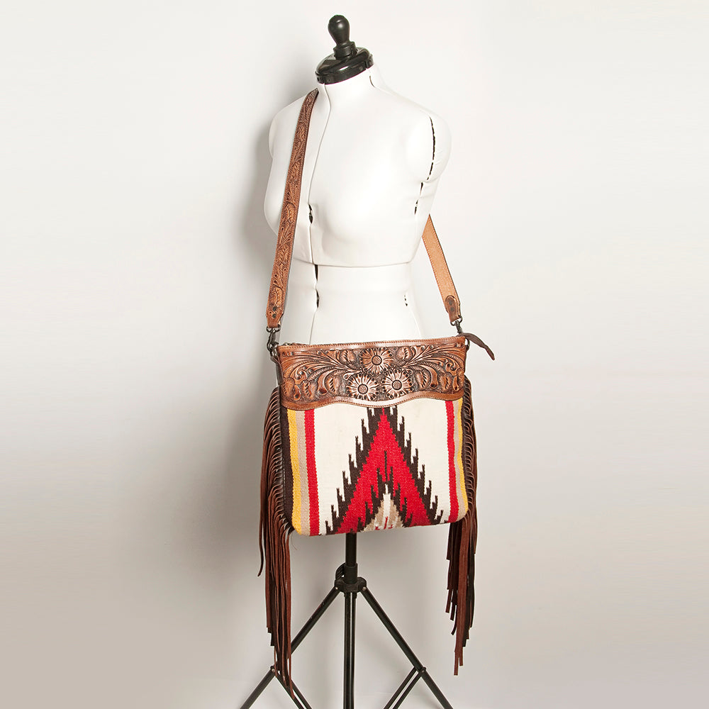 American Darling Signature Crossbody Hand Tooled Saddle Blanket Genuine Leather women bag western handbag purse