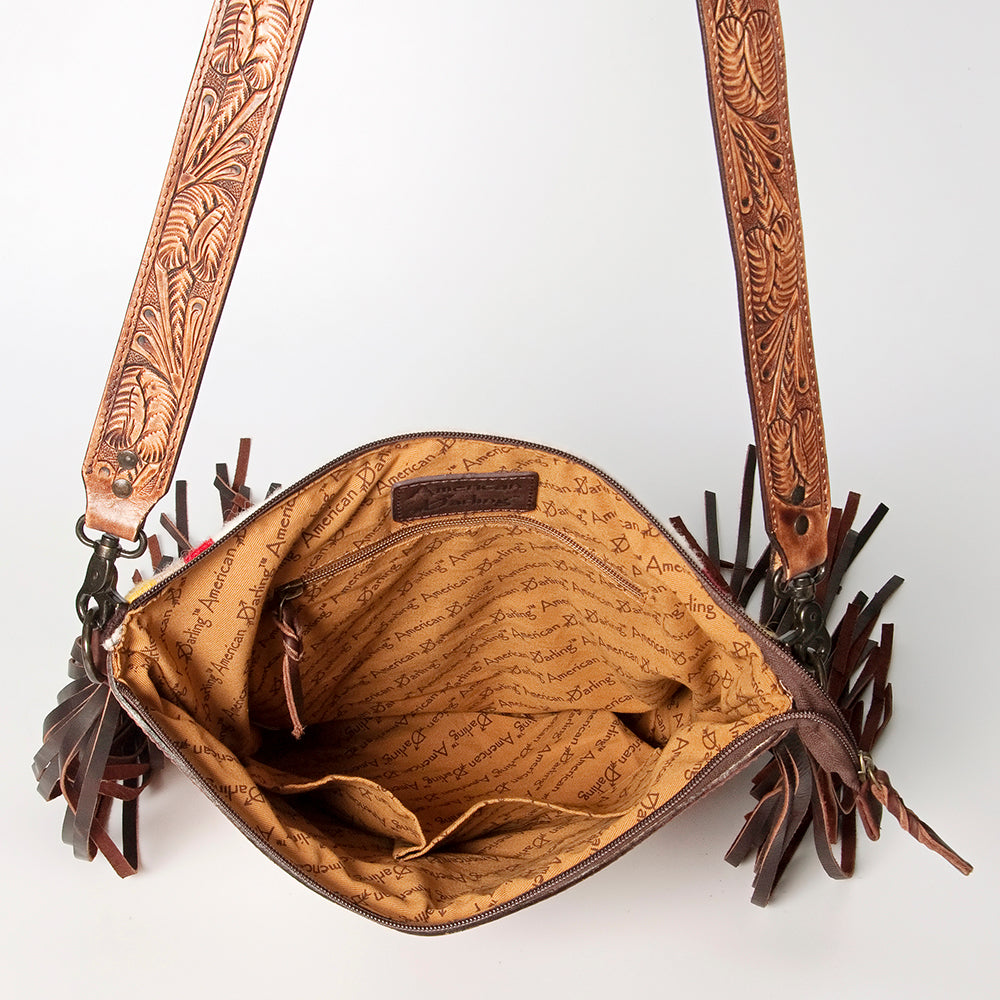 American Darling Signature Crossbody Hand Tooled Saddle Blanket Genuine Leather women bag western handbag purse