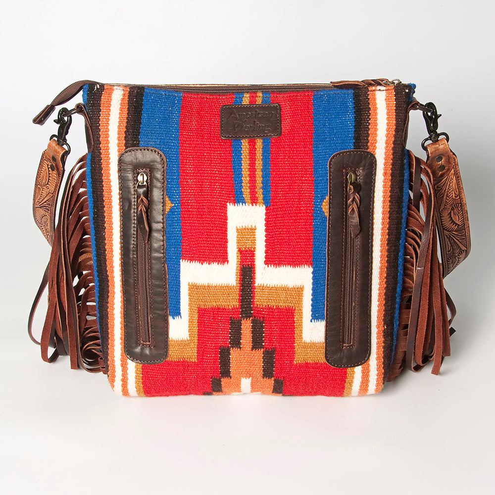 American Darling Signature Crossbody Hand Tooled Saddle Blanket Genuine Leather women bag western handbag purse