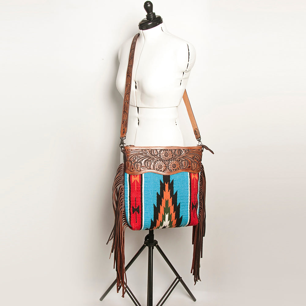 American Darling Signature Crossbody Hand Tooled Saddle Blanket Genuine Leather women bag western handbag purse