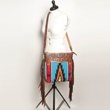 American Darling Signature Crossbody Hand Tooled Saddle Blanket Genuine Leather women bag western handbag purse