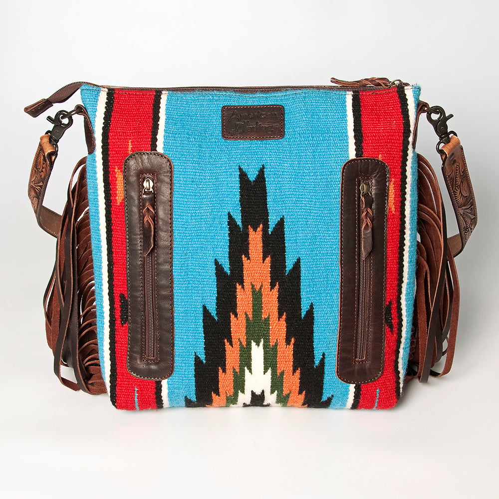 American Darling Signature Crossbody Hand Tooled Saddle Blanket Genuine Leather women bag western handbag purse