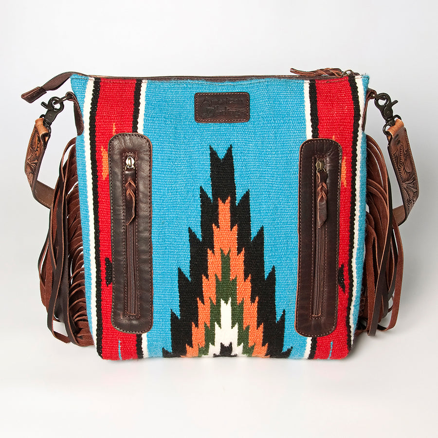 American Darling Signature Crossbody Hand Tooled Saddle Blanket Genuine Leather women bag western handbag purse