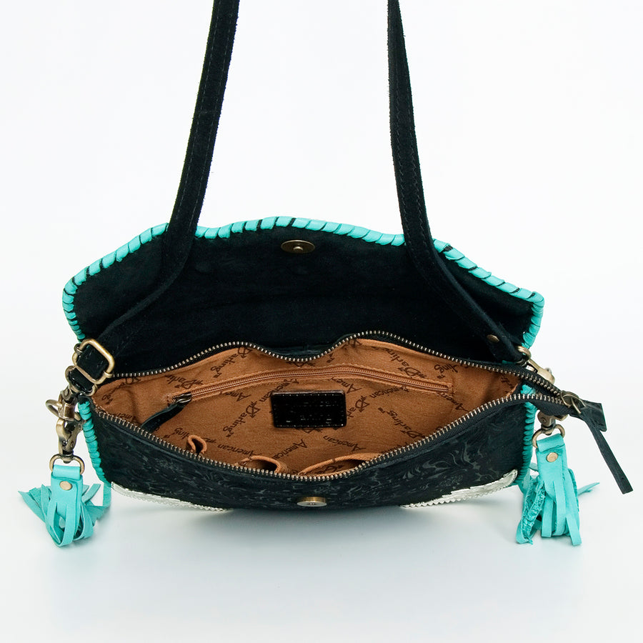 American Darling Crossbody Embossed Genuine Leather Western Women Bag Handbag Purse | for Cute