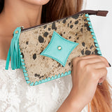 American Darling ADBGD165 Coin Purse Hair-On Genuine Leather Women Bag Western Handbag Purse