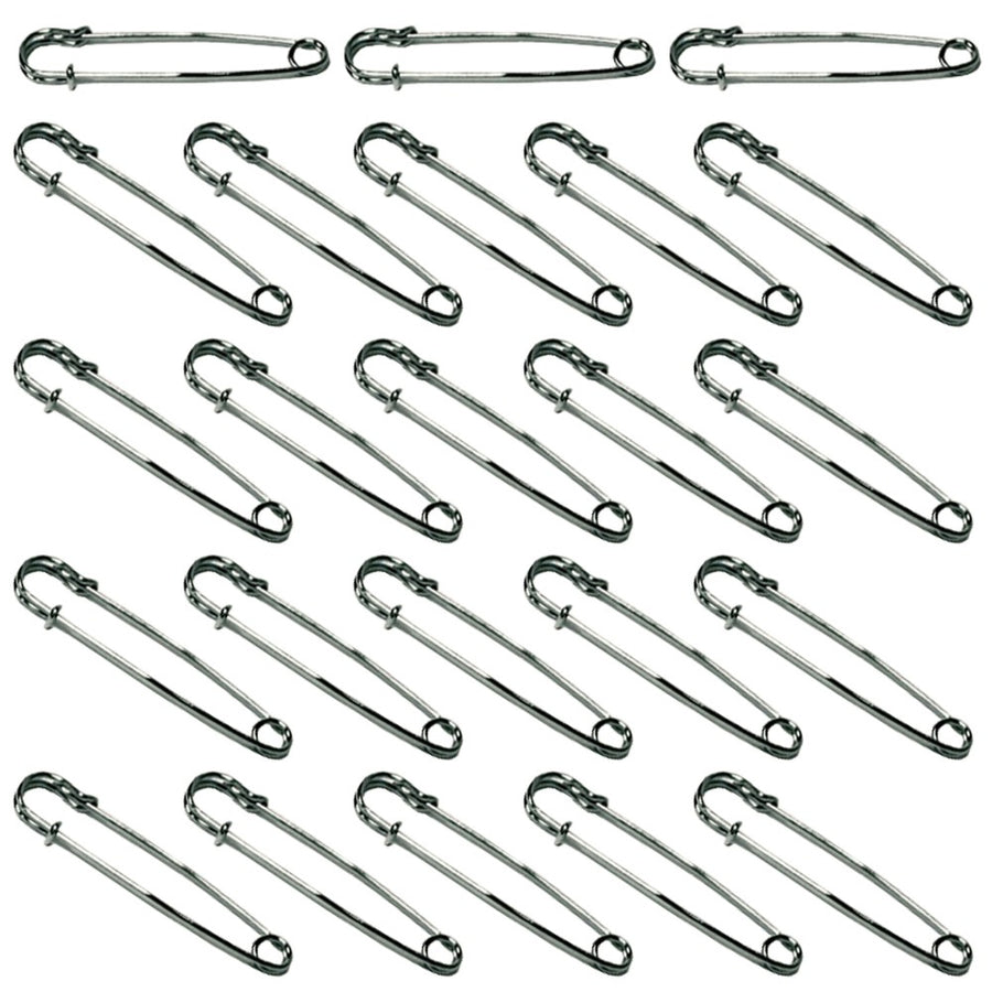 Hilason 3 Inch Blanket Safety Pin Nickel Plated Set Of 100 - Uhorse