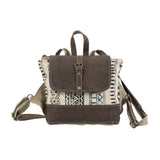 OHLAY KB101 Backpack Upcycled Canvas Genuine Leather women bag western handbag purse