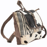 OHLAY KB102 Backpack Upcycled Canvas Hair-On Genuine Leather women bag western handbag purse