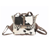 OHLAY KB102 Backpack Upcycled Canvas Hair-On Genuine Leather women bag western handbag purse