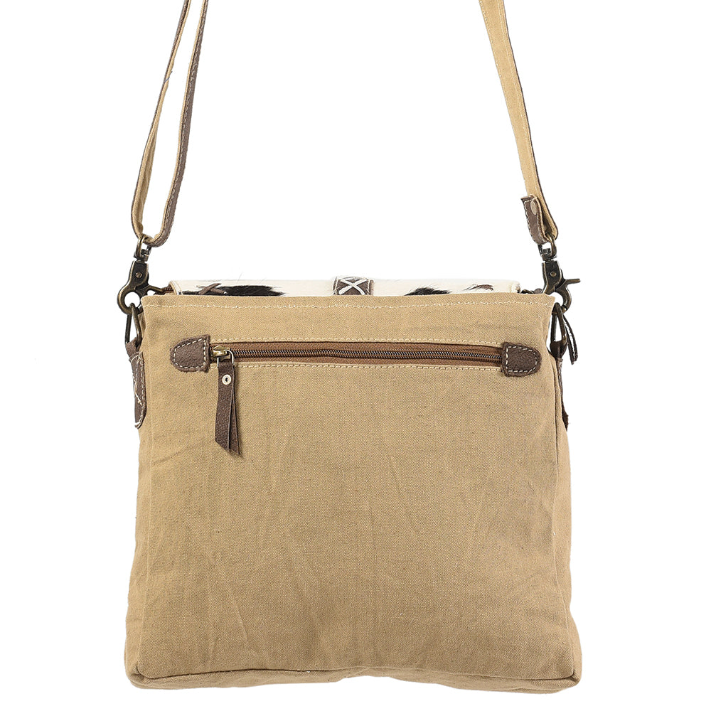 OHLAY KB121 Cross Body Upcycled Wool Upcycled Canvas Hair-On Genuine Leather women bag western handbag purse